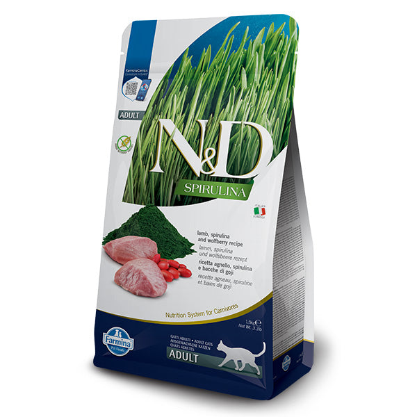 Farmina - Natural & Delicious Spirulina Cat Adult Agnello 1,5 kg Farmina - Natural & Delicious Spirulina Cat Adult Agnello 1,5 kg